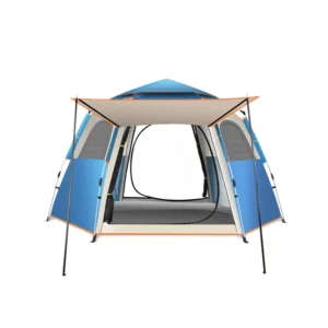 Outdoor Glamping Hexagonal One Bedroom Oxford Quick Automatic Opening Waterproof Four Season Large Space Beach Camping Tent