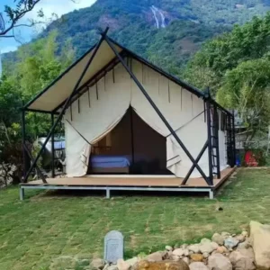 Outdoor Glamping Hotel Tents Luxury Oxford Glamping Safari Waterproof Glamping Safari Tent for Camping Resort