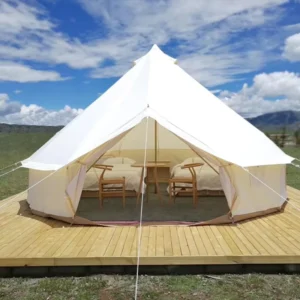 Outdoor Glamping Tent Cotton Canvas 3M 4M 5M 6M Luxury Yurt Bell Tent for Family Camping