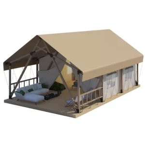 Outdoor Glamping Tent Waterproof Canvas Safari Tent for Family Camping
