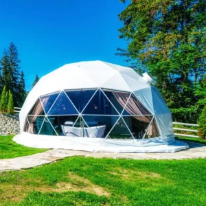 Outdoor Globe Igloo House Luxury Hotel Geodesic Dome Glamping Tent With Bathroom