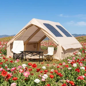 Outdoor Group Air Tent 12sqm 300D Oxford 3x4x2m Double Door Twin Roof Window Glamping House