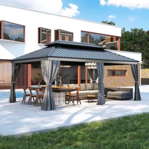 Outdoor Hardtop Aluminum Gazebo Tent for Garden Use 100% Waterproof
