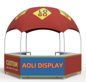 Outdoor Hexagonal Display Advertising Dome Kiosk Gazebo Tent Dome Glamping Tent for Promotion Sales