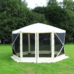 Outdoor Hexagonal Mesh Camping Tent Garden Insect Proof Ventilated Tent Picnic Sun Canopy Portable Net Tent