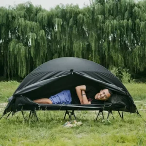Outdoor Hiking Camping Solo Rainproof Mesh Tent and Mosquito Net, Single-Layer, 2000-3000mm Waterproof Index Four