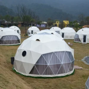 Outdoor Hotel Resort Tent Luxury Transparent Arch Dome Tent For Family Glamping