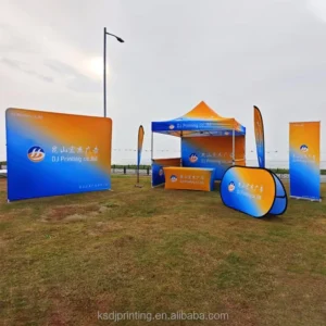 Outdoor Indoor Customizable Logo Durable Aluminum Alloy Pop-Up Folding Beach Tent for Advertising Promotion Trade Shows