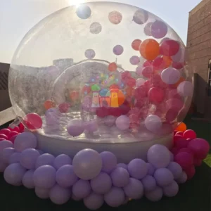 Outdoor Inflatable Bubble House Igloo Dome Tent with Air Tunnel Playhouse for Kids