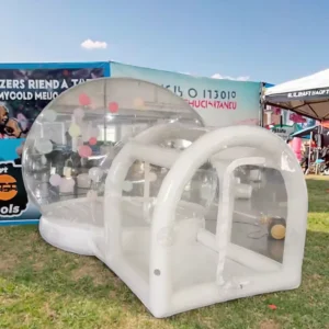 Outdoor Inflatable Igloo Dome Tent, Transparent PVC Bubble Bounce House, 5m Snow Globe with Base