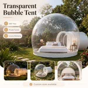 Outdoor Inflatable PVC Frame Transparent Stargazing Bubble House Tent Homestay Camping Party Event Decor Modern Starry Sky Room