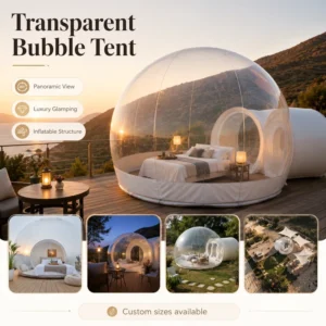Outdoor Inflatable PVC Frame Transparent Stargazing Bubble House Tent for Homestay Camping and Parties Starry Sky Room