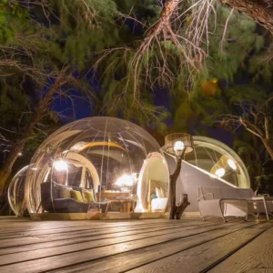 Outdoor Inflatable Transparent Bubble Tent With Channels for Camping Activities