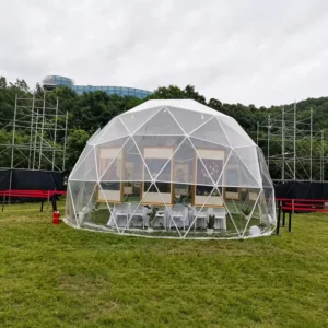 Outdoor Insulated Geodesic Dome Tent Fire Retardant Anti UV with Thermal Lining for Camping Glamping Luxury Resorts
