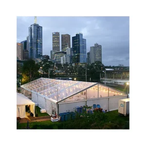 Outdoor Large Transparent Party Tent Aluminium Frame Tents for 200 People Events Uganda Wedding Tent for 15 X 40 m