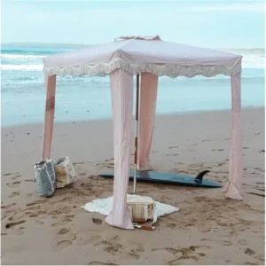Outdoor Luxury Large Portable Sun Shelter Pink Stripe Beach Shade Cabana Tent for Sale