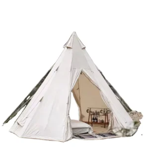 Outdoor Luxury Yurt Glamping Pod Cotton Canvas Pyramid Tent Camping Tipi Teepee Tent