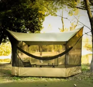 Outdoor Mesh Canopy Tent for Camping, Hiking, and Picnics, Breathable Windproof Mosquito-Proof