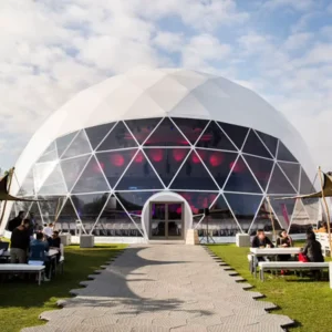Outdoor Modern Winter Luxury Glamping PVC Canvas Geodeisc Event Dome Tent House for 500 People