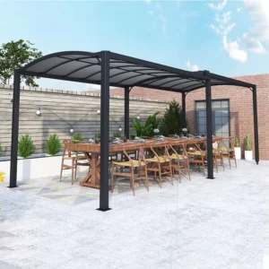 Outdoor Moveable Retractable Awning Canopy for Car Garage, Party Tent and Gazebo