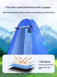 Outdoor Multi-Functional Pop-Up Camping Shower Tent Portable Changing Room Privacy Toilet Shelter for Beach Hiking and Travel