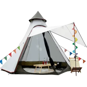 Outdoor Multi-Person Conical Double-Layer Four-Season Steel-Frame Yurt Family Tent
