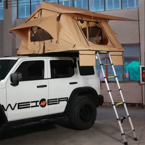 Outdoor New Design Foldable 420D Oxford Silver Coated Blackout Cloth Suv 4×4 Car Soft Roof Top Tent