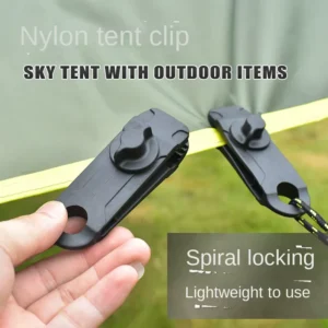 Outdoor Nylon Tarp Clips Heavy Duty Lightweight Windproof Awning Clamp Grip Tent Clip Accessory Camping Tarps Caravan Garden