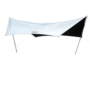 Outdoor Oxford Fabric Tarp Tent, Waterproof Flame-Retardant Sun Shade for Beach and Travel