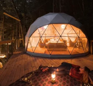 Outdoor PVC Dome Tent Glamping Geodesic Dome House