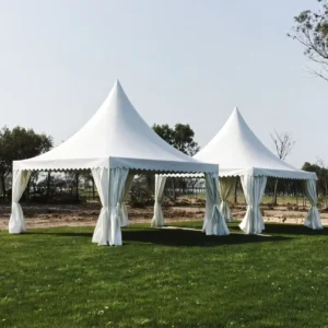 Outdoor PVC Pagoda Tent with Waterproof Shelter for Wedding Receptions, Banquets, Commercial Events, and Backyard Parties
