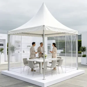 Outdoor Pagoda Tent Windproof Aluminum Frame Event Tent White Wedding Pagoda Party Tent for Sale