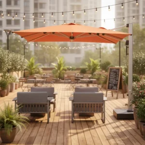 Outdoor Patio Umbrella Shade and Bases Factory Supplier for Garden Beach Patio