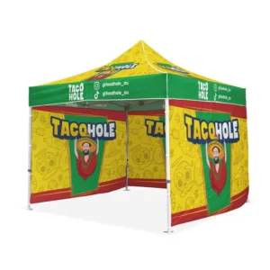Outdoor Pop-Up 10 x 10 Canopy Tent Set Portable Custom Food Vendor Tent with Logo