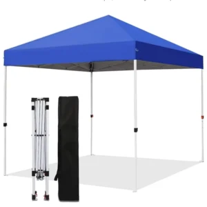 Outdoor Pop-Up Canopy Tent with Slant Legs and Carrying Bag Waterproof Fireproof UV Protection Four-Season