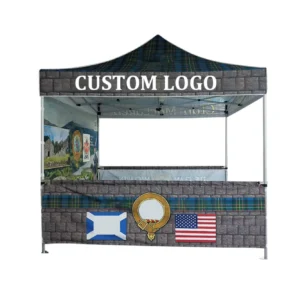 Outdoor Pop-Up Canopy Trade Show Tent with Side Walls