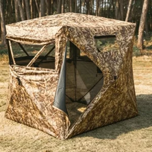 Outdoor Pop Up Portable Hunting Blind Waterproof Windproof Camouflage Tent for Single-Day Trips