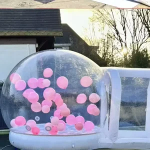 Outdoor Portable Kids House 3m 5m White Castle Transparent Balloons House Jumping House Inflatable Bubble Tent