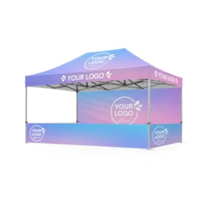 Outdoor Promotional Trade Show Marquee Tents Custom Printed Aluminum Frame Oxford Fabric Folding Canopy UV Tradeshow Giveaways