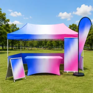 Outdoor Promotional Trade Show Marquee Tents Custom Printed Aluminum Frame Oxford Fabric Folding Canopy UV Tradeshow Giveaways