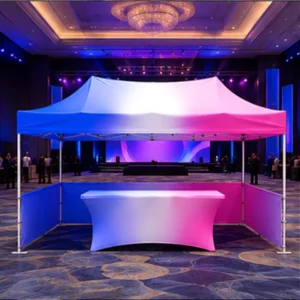 Outdoor Promotional Trade Show Marquee Tents Custom Printed Aluminum Frame Oxford Fabric Folding Canopy UV Tradeshow Giveaways