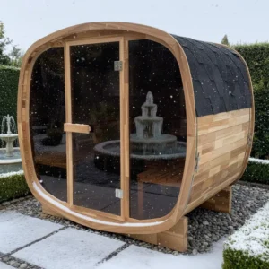 Outdoor Red Cedar Sauna Traditional Steam Comfortable Sauna Garden Cube Sauna for 2 4 Persons