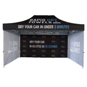 Outdoor Reinforced Thickened 3×3 Folding Square Custom-Printed Logo Tent for Trade Shows and Exhibitions