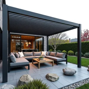 Outdoor Retractable Aluminum Pergola Canopy Screen Eco-Friendly Sun Shade Awning for Garden Gazebo Terrace Balcony Patio Deck