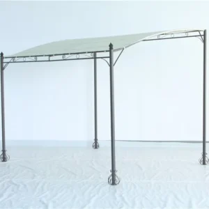 Outdoor Retractable Awning Canopy, Polyester Fabric Sun Shade Tent Gazebo