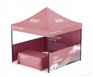 Outdoor Retractable Waterproof Windproof UV-Proof Oxford Fabric Canopy Tent with Custom Printing