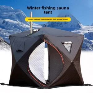 Outdoor Sauna Tent Four-Season Winter Ice Fishing Shelter Thickened Oxford Cotton Fabric Large Window Chimney
