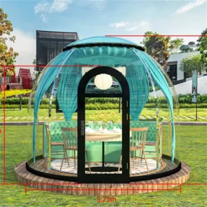 Outdoor See-Through Bubble Tent Clear Igloo Geodesic Dome House with Aluminum Frame and Polycarbonate