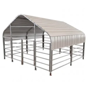 Outdoor Shelter with Roof Hot-galvanized Steel Frame Customized Size for Farm Outdoor Storage and Livestock Rest