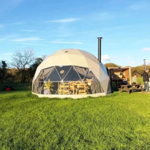 Outdoor Summer Glamping Starry Geodesic Panorama Dome Hotel Lodge Tent